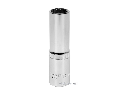 Головка торцева 12-гранна YATO : подовжена, квадрат 1/2", М= 14 мм, L= 77 мм [12/60/120]