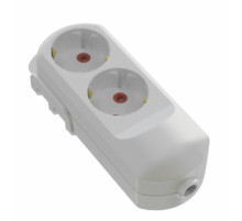 Колодка сетевая VIROK: с 2 гнездами с заземлением