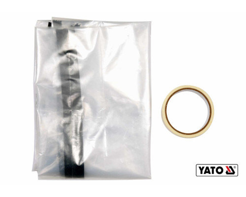 Плівка пилезахисна для дверних і віконних отворів YATO: 220х120 см, тип "L", отвір- 180 х 90 см [12]