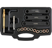 Набір для ремонту різьби гальмівних супортів FORD/OPEL/VAG YATO, М9х1,25; 16 елем. [10]