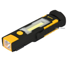 Ліхтар діодний VOREL, 3+1 Вт, 220/70 лм, живлення- 3ААА х 1.5 В, 180х 55х 30 мм, гак, магніт [24/48]