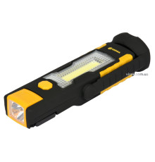 Ліхтар діодний VOREL, 3+1 Вт, 220/70 лм, живлення- 3ААА х 1.5 В, 180х 55х 30 мм, гак, магніт [24/48]