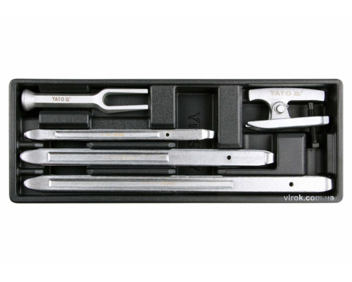 Вклад до інструментальної шафи YATO з 3 монтажн. лопатками для шин, знімач кермов. тяг і кульових оп