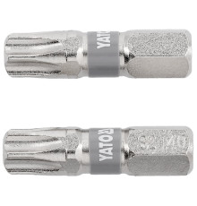 Насадка викруткова YATO TORX T40 х 25 мм. HEX 1/4", покрита нікелем, 2 шт.[10]