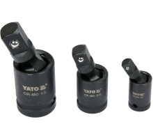 Удлинители карданные ударные YATO: квадраты - 1/2", 3/8", 1/4", 3 шт [10/60]