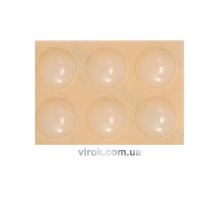 Прокладка силіконова VOREL самоклеюча під меблі. 19 мм. Набір 6шт [32/576]