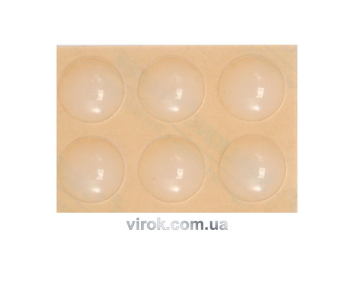 Прокладка силіконова VOREL самоклеюча під меблі. 19 мм. Набір 6шт [32/576]