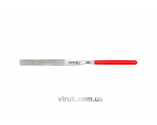 Надфиль алмазный YATO плоский, l=180/70 мм, b=5 мм [45/450]
