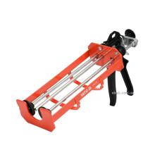 Пістолет скелетний для нанесення герметиків, з подвійним картриджем YATO : l= 245 мм, w= 100 мм [12]