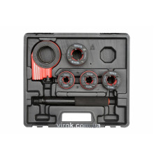 Набір різьбонарізний для труб YATO : Ø= 3/8", 1/2", 3/4", 1"; 5 елем. [4/72]