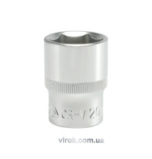 Головка торцева 6-гранна YATO : квадрат 1/2", М= 20 мм, L= 38 мм [12/120/240]