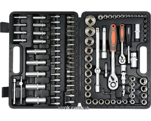 Набір головок торцевих, насадок STHOR : квадрат 1/2" з інструментами [108 Од.] [3/96]