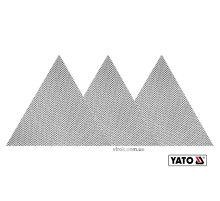Сітка абразивна, тверда, трикутна, на липучці, до шліфмашини YATO : G180, l= 280 мм, 3 шт(DW)