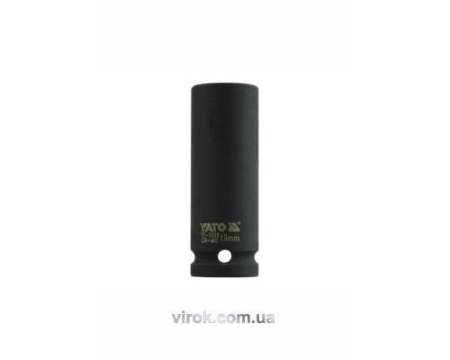 Головка торцева ударна 6-гранна YATO : подовжена, квадрат 1/2", М= 19 мм, L= 78 мм [24/96]