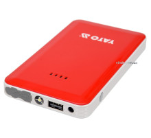 Пускова батарея Li-Pol YATO ємність 7.5 Агод, 200/400 А, живлення через USB: 5В, 2А [20]