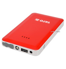 Пускова батарея Li-Pol YATO ємність 7.5 Агод, 200/400 А, живлення через USB: 5В, 2А [20]