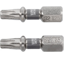 Насадка викруткова YATO TORX T25 х 25 мм. HEX 1/4", покрита нікелем, 2 шт.[10]