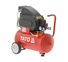 Компресор мережевий YATO 230 В, 1,5 кВт, тиск ≤ 8 Bar,  под. повітря- 200 л/хв, ресивер- 24 л [1]