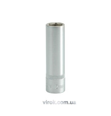 Головка торцева 6-гранна YATO : подовжена, квадрат 1/2", М= 15 мм, L= 76 мм [12/60/120]