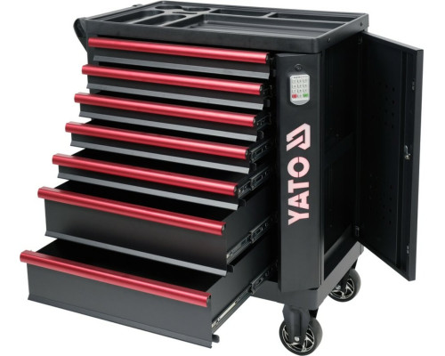 Шафа-візок для інструментів YATO з 7 шуфлядами, 982x 755x 455 мм, кодовий замок(DW)