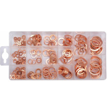 Шайбы медные YATO, Ø= 4/8 - 5/9 - 6/10-6 -12 мм и с 8 по 22 наб. 220 шт [24]