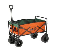 Візок присадибний розкладний на 4 колесах FLO з поворот важілем, ємність- 79х 44х 26см, навант 100кг