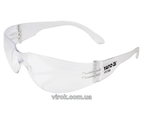 Окуляри захисні YATO відкриті, прозорі [12/240]