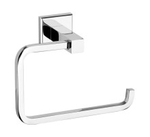 Тримач туалетного паперу настінний FALA з цинкового сплаву хромований, квадратна форма [4/24]