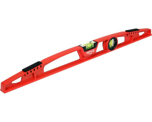 Рівень з алюмінієвим корпусом для викладання плитки YATO: L= 600 мм. 2 капсули, 4 магніти [30]