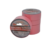Малярна стрічка рисова VIROK  38мм х 20 м. (Гідростійка/ ідеальний край для фарбування). рожева [63]