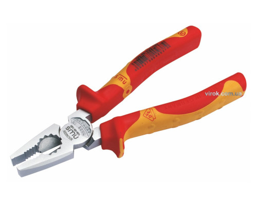Плоскогубці комбіновані силові NWS CombiMax : L= 180 мм. ізольовані ручки VDE до 1000V