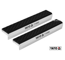 Губки сменные к тискам мягкие YATO: 150 х 30 х 10 мм, алюминиевые с резиной [20/60]