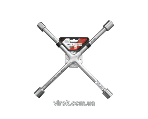 Ключ для колес крестообразный YATO 17х19х21х22 мм упрочнен [10/360]