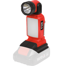 Ліхтар акумуляторний COB і SMD-діод. YATO 18В 2.5/1.2 Вт,250/100 Lm,оберт- 90°/180°(БЕЗ АКУМУЛЯТОРА)