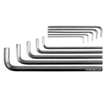 Ключі 6-гранні Г-подібні YATO : Cr-V, М3-17 мм, 10 шт. [5/240]