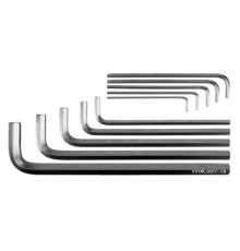 Ключі 6-гранні Г-подібні YATO : Cr-V, М3-17 мм, 10 шт. [5/240]