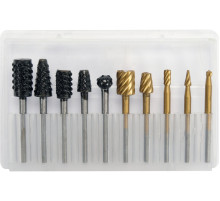 Фрези різної форми до мінішліфмашинок YATO, Ø= 2-16 мм, l= 40 мм з шпинделем Ø= 3,2 мм, компл. 10шт.