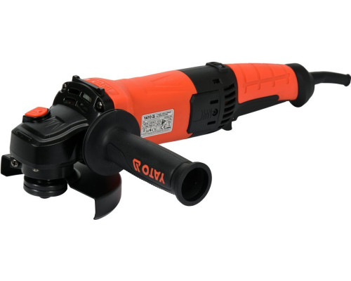 Шліфмашина кутова мережева YATO: Ø=125мм, P=1400Вт, регулятор. 3000-12000 об/хв(вузька ручка) [6/96]