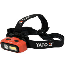 Ліхтар на чоло COB-діодний YATO;живл.від Li-Ion акумулят 3,7В 2200 мАгод,800 Lm,з датчиком руху