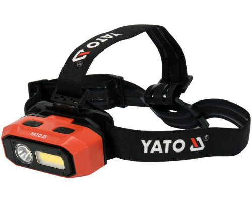 Ліхтар на чоло COB-діодний YATO;живл.від Li-Ion акумулят 3,7В 2200 мАгод,800 Lm,з датчиком руху