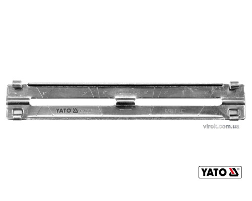 Направляющая к напильнику YT-85025 YATO: Ø=4 мм, 190х30 мм, под углы 10°,25°,30°,35°, клипс(DW)