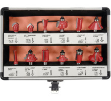 Фрезы по дереву YATO: со шпинделем Ø= 8 мм, 12 шт [20]