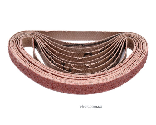 Стрічка шліфувальна YATO; 10х330 мм, P80, нескінченна до пневмошліфмашини YT-09741; уп. 10 шт. [100]