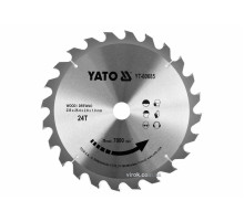 Диск пильный победитовый по дереву YATO: 235x25.4x2.8x1.8 мм, 24 зубца, RPM до 7000 1/мин [10/20]