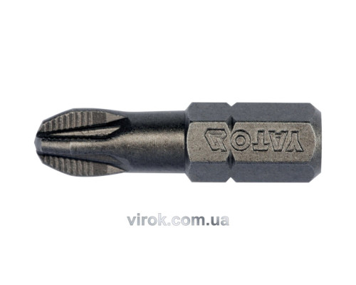 Насадка викруткова YATO : "Pozidriv" РZ3 x 25 мм. HEX 1/4". 10 (Уп/Шт.) [25/200]