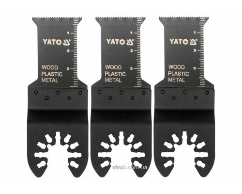 Полотна-насадки режущие YATO BIM: универсальные для реноватора, 3 шт., 40 х 28,5 мм [5/100]