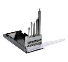 Набор сверл по стеклу и керамике STHOR: Ø=4, 5, 6, 8, 10 мм, YG6X, HEX-1/4", 5 шт [25/100]