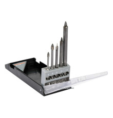 Набір свердл по склу і кераміці STHOR : Ø= 4, 5, 6, 8, 10 мм, YG6X, HEX-1/4", 5 шт [25/100]