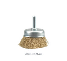 Щітка - крацовка VOREL ЧАШКА з стержнем Ø-50мм [10/180]