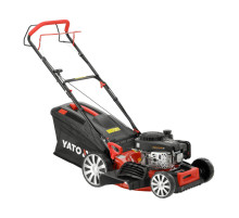 Газонокосилка бензиновая YATO с приводом :2,4кВт, ширина резки: Ø= 46см, травосборник- 62л